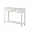 Chic 3 Drawer Console Table Hallway Desk Wooden Storage Shelf Dresser Desk White
