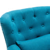 Upholstered Wing Back Chesterfield Sofa Velvet Button Tub Chair Scallop Armchair