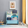 Cartoon Kids Bookshelf Canvas Sling Storage Rack Organizer Child Wooden Bookcase