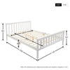 Solid Pine Wooden Bed Double Bed Frame 4ft6 135x190 cm Adults Kids Teen White