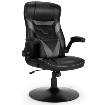 Ergonomic Gaming Chair High Back Leather Rocking Racing Chair W/ Lumbar Support
