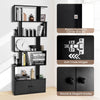 S-Shaped Display Bookshelf 5 Tiers Freestanding Storage Shelf Organiser Home