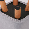 Luxury Padded Wooden Footstool Ottoman Square Stool Wooden 4 Legs Brand new
