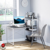 Computer Desk PC Workstation Laptop Table w/4-tier Open Bookshelf Home Office