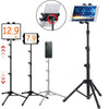 Indoor Outdoor Portable 360° Rotation Tablet Tripod Floor Stand with Carry Bag