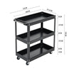3 Tier Garage Mechanics Workshop Tool Trolley Storage Tray Shelf Wheeled Cart UK