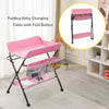 Adjustable Height Baby Changing Table Infant Diaper Changing Station with Wheels