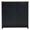 Large Side Cabinet Rustic Sideboard Vintage Cupboard Storage Unit Rattan Drawers