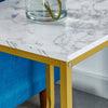 45/105cm Marble Effect 2-Tier End Table Sofa Side Tables Bedside for Living Room