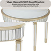 Mirrored Modern Style Home Furniture Half Moon Console Table Living Room Hallway