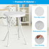 Folding Stool Set of 4 Foldable Stool Chair Portable Collapsible Stool White
