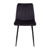Set of 2 Velvet Dining Chairs Soft Padded Seat Metal Legs Modern Office Kitchen