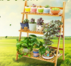 3 Tiers Flower Plant Pot Stand Folding Display Ladder Shelf Garden Storage Rack