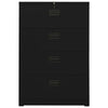 Filing Cabinet Black 90x46x134 Steel M8R1
