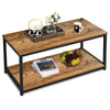 Industrial Coffee Table 2-Tier Storage Centre Table Wood Side Table Living Room