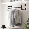 Large Base Wall Mounted Industrial Pipe Clothes Rack Detachable Clothes TowelRod