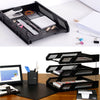 Stackable 3 Tier Office Filing Trays A4 Document Desk Riser Letter Paper Storage
