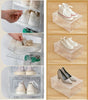 12x Clear Plastic Shoe Storage Boxes Drawer Stackable Foldable Durable Organiser