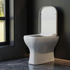 Modern Wall Hung Toilet White WC Pan Soft Close Seat Ceramic Bathroom Cloakroom