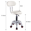 White Spa Salon Stool Gas Lift Backrest Barber Beauty Massage Hairdressing Chair