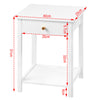 Bedside Table w/ Drawer Side Table Storage Cabinet Nightstand Bedroom Furniture