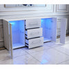 Modern Sideboard Display Cabinet Cupboard High Gloss 2 Doors 3 Drawers LED