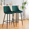 2X Modern Bar Stools Velvet Breakfast Stool Kitchen Pub Chair Metal Leg