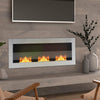 Bio Ethanol Steel Glass Fire Fireplace Biofire Wall Mounted/Recessed Home Burner