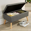 George Dark Grey Ottoman Storage Box Pouffe Seat Stool Footstool Storage Bench