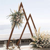 2PCS Rustic Wooden Wedding Arch Stand Background Flower Balloon Banquet Archway