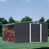 Metal Garden Shed Outdoor Tools Utility Organizer Wood Firewood Storage Shelter