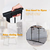 5-panel Metal Baby Pet Playpen Fireplace Fence Safety Fence w/Lockable Gate Dark