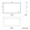 Bluetooth Bathroom Mirror with LED Light 3 Colors Touch Sensor Demister Pad