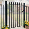 Metal Single Garden Gate 3.5ft Tall Wrought Iron Pedestrian Door Gateway Fitting