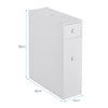Free Standing Slim Floor Cabinet Narrow Wooden Storage with Drawers Bathroom