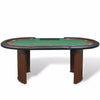 10 Player Casino Poker Table Desk Dealer Area with Removable Chip Tray Home Game