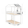 2-IN-1 CABIN BED SOLID WOOD BUNK BEDS HOUSE DESIGN KIDS SLEEP STATION 3FT SINGLE