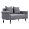 Upholstered 2 Seater Sofa Love Seat Linen Fabric Compact Loveseat Settee Couch