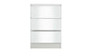 3 Drawer Bedside Table - White & Mirrored