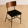 2* Velvet Dining Chairs Soft Padded Seat Metal Leg Modern Office Kitchen