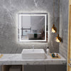 800x800mm Illuminated Bathroom Mirror Dimmable LED Light Vanity Makeup Anti Fog