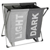 Large 3 Section Laundry Basket Washing Clothes Bag Hamper Folding Organiser Rack