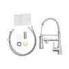 Kitchen Sink Mixer Taps Spring Pull Out Sprayer Commercial Dual Spout Swivel Tap