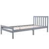 3ft Single Size Wooden Bed Solid Pine Wood Bed Frame for Kids Teenagers Grey