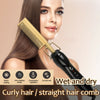 Electric Beard Hair Straightener Brush Comb Hair Flat Curling Iron Heated Hot UK