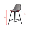 2X Bar Stools Fabric/Faux Leather Pub Chairs Breakfast Kitchen Metal Leg Modern