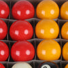 2" red and yellow pool balls set - quality competition / match balls for pool uk