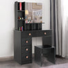 Dressing Table With Mirror Modern Makeup Desk Bedroom Vanity Table Set + Stool