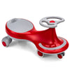KIds Wiggle Car Ride-on Swivel Scooter Toddler Twist Go Car Flashing Wheels Red