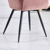 2/4PCS Dining Chairs Set Velvet Padded Seat Metal Leg Kitchen ArmChairs Office